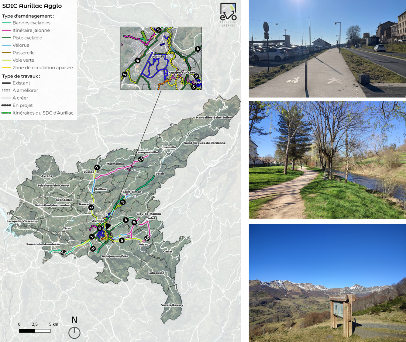 Étude et assistance à maîtrise d’ouvrage pour l’élaboration du schéma directeur des infrastructures cyclables d’Aurillac Agglomération