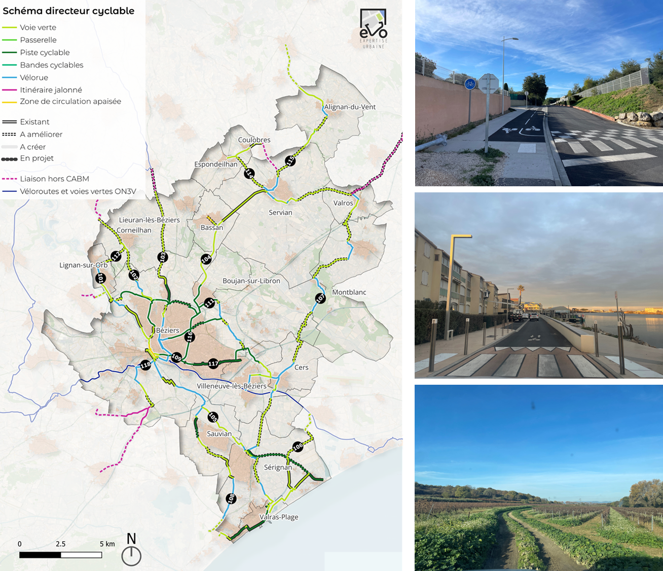 Élaboration du schéma directeur cyclable de l’Agglomération Béziers Méditerranée